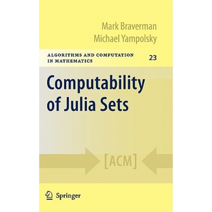 Computability of Julia Sets Hardcover, Springer 대표 이미지 - Julia 책 추천