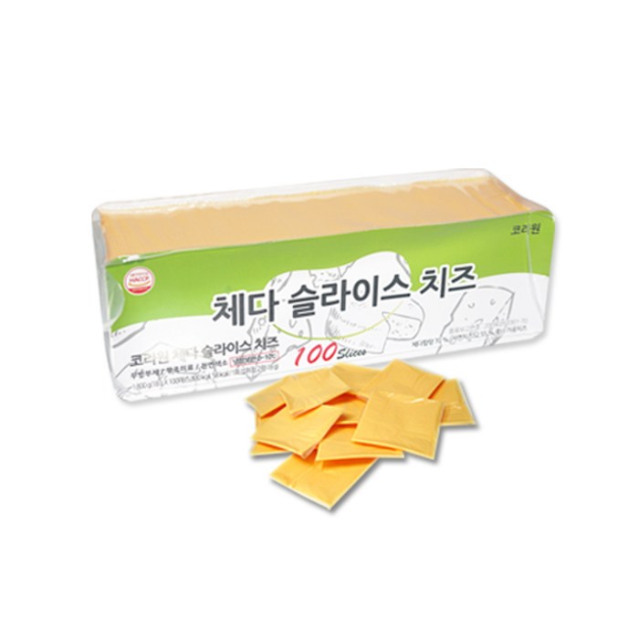 코리원 슬라이스치즈_100매, 18g, 100매 대표 이미지 - 슬라이스 치즈 추천