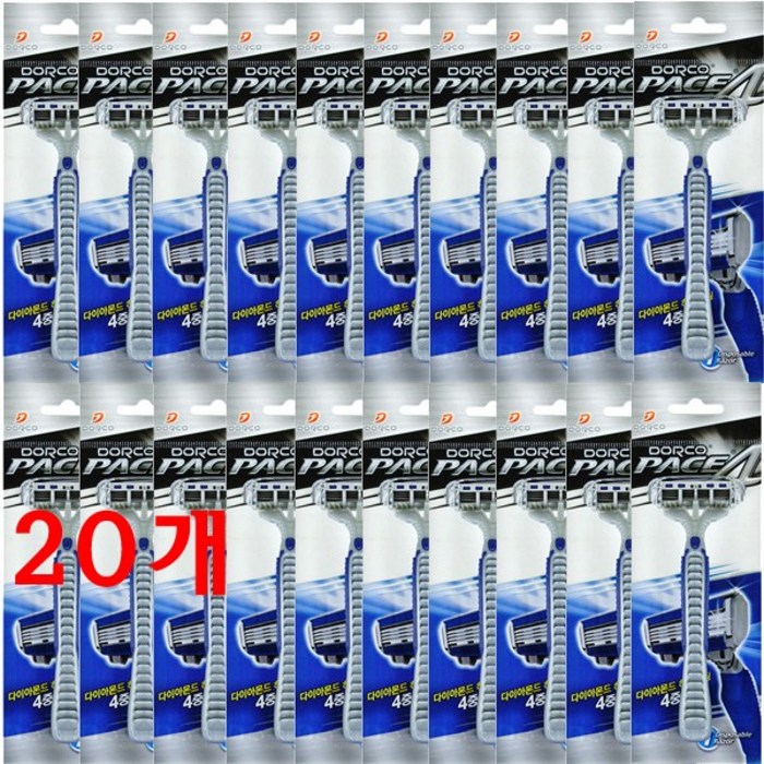 도루코 PACE4 4중날 면도기, 20개 대표 이미지 - 일회용 면도기 추천