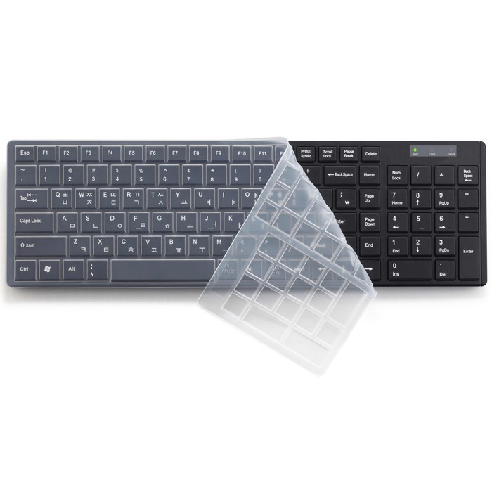AVEO USB 슬림 키보드 2 + 키스킨, 블랙(키보드), JK-520V, 일반형 대표 이미지 - 저가 키보드 추천