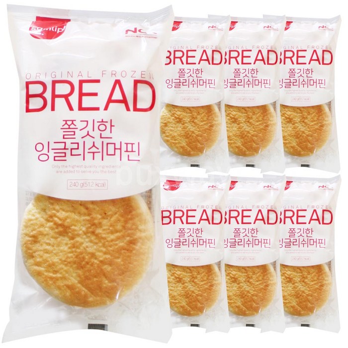 쫄깃한 잉글리쉬머핀, 60g, 7봉 대표 이미지 - 머핀 추천