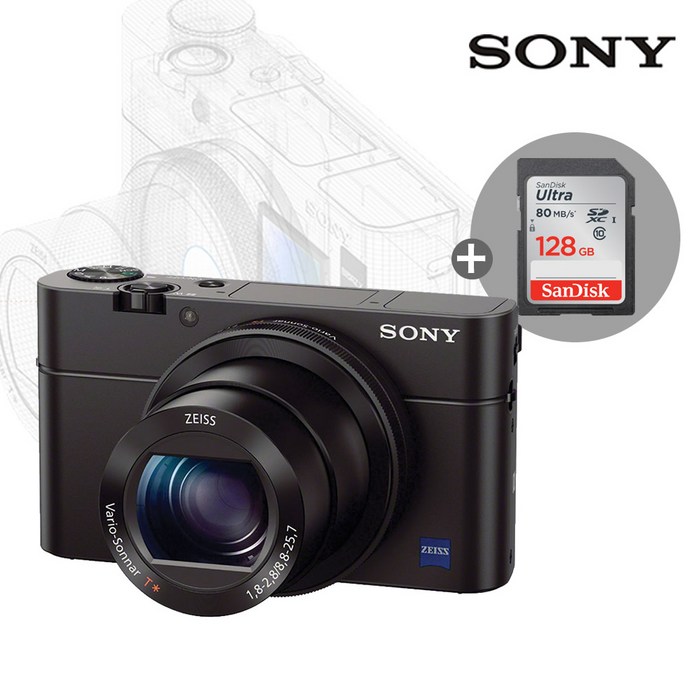 소니 DSC-RX100M3 +128GB메모리 (RX100III) 하이엔드카메라, 단일구성