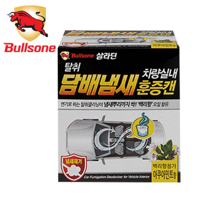 불스원 탈취항균 훈증캔 실내 담배냄새 제거용 아쿠아민트, 3.4g, 1개 대표 이미지 - 훈증캔 추천