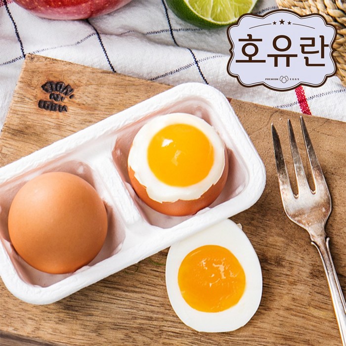 [호유란] 20개(2개입X10개) 짜지않고 촉촉한 반숙계란 반숙란, 1개, 1000g 대표 이미지 - 반숙란 추천