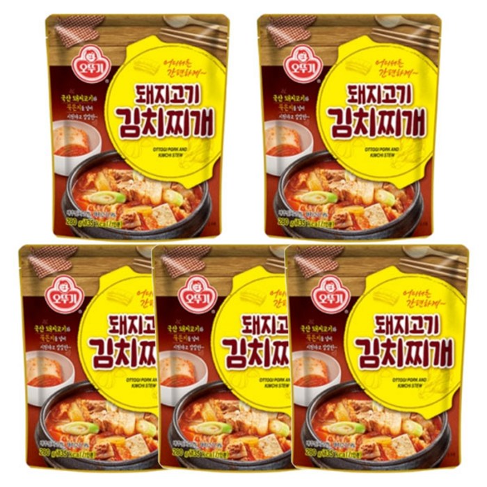 오뚜기 옛날 돼지고기김치찌게280gx5개, 280g, 5개 대표 이미지 - 돼지고기 김치찌개 추천