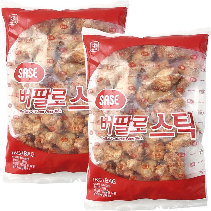 힘찬푸드 사세 버팔로 스틱 1kg+1kg, (초특가)버팔로스틱1kg+버팔로스틱1kg 대표 이미지 - 윙봉 추천