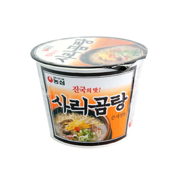 농심 사리곰탕 컵라면 큰사발 111g, 12개 대표 이미지 - 맑은 국물 라면 추천