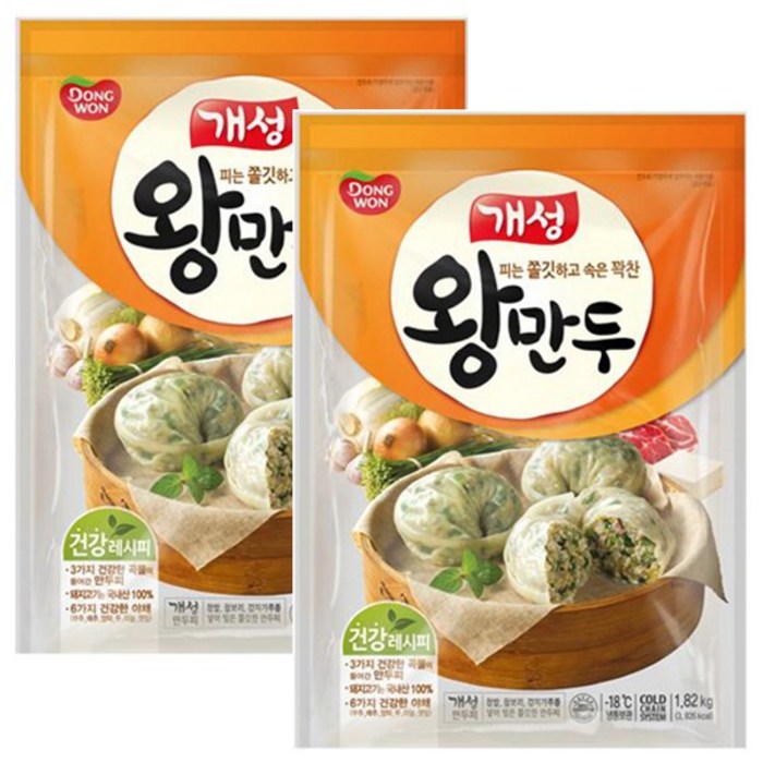 동원 개성왕만두 1.82kg 2개, 개성왕만두1.82kgx2봉, 1개 대표 이미지 - 왕만두 푸짐한 거 추천