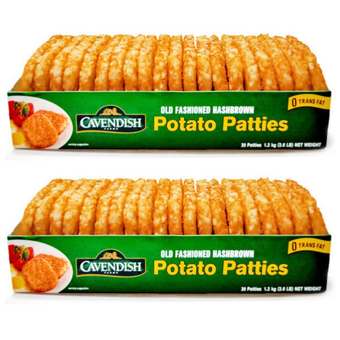 [퀴클리몰] 케빈디쉬 해쉬브라운 1.2kg x 2개, 단품 대표 이미지 - 해쉬브라운 추천