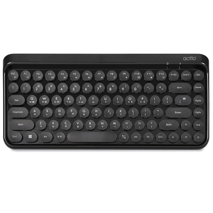 엑토 레트로 미니 무선키보드 KBD50, 블랙, KBD50 엑토 레트로 미니 무선키보드 KBD50, 블랙, KBD50