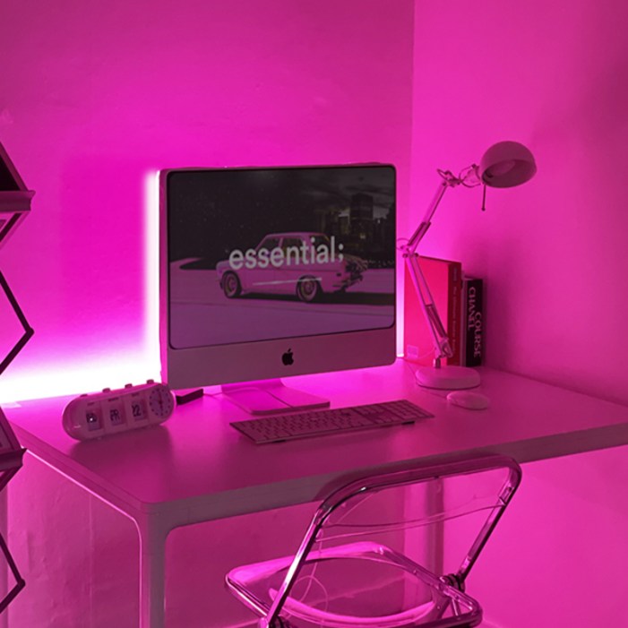 레나에너지 LED 줄 라인 네온 사인 게이밍 스트립 무드등 2m