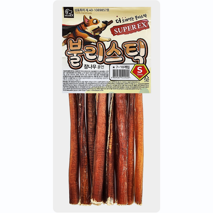 네츄럴이엑스 불리스틱 슈퍼렉스 S 15cm 강아지 간식