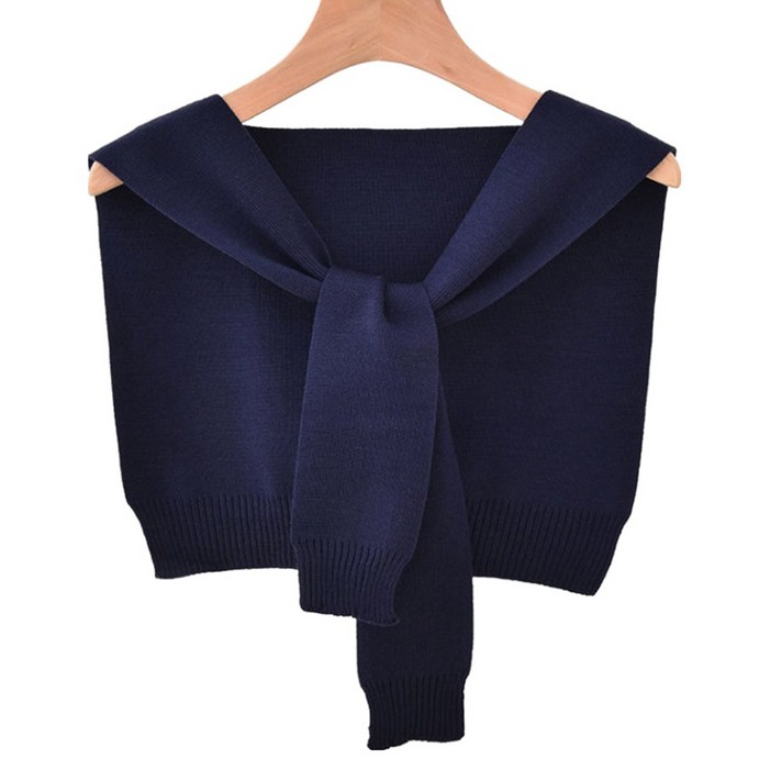 젤루나 레이어드 니트 어깨 숄 페이크 가디건 Q-02