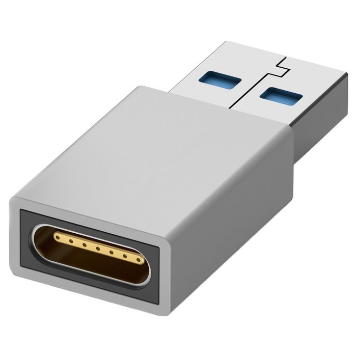 일리온 고출력 USB 3.0 to C타입 PD  QC 변환 OTG 젠더, 1개, 실버