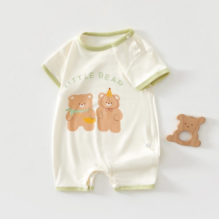 베베니즈 동물친구들 라운드 통기성 반팔롬퍼