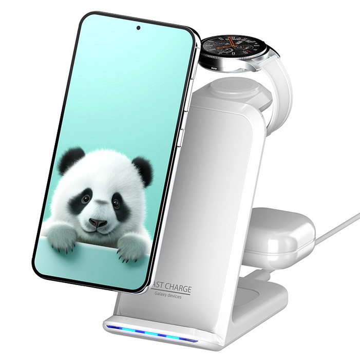 제이원 3in1 휴대폰 블루투스 이어폰 갤럭시워치 멀티 고속 무선 충전 스탠드 23W