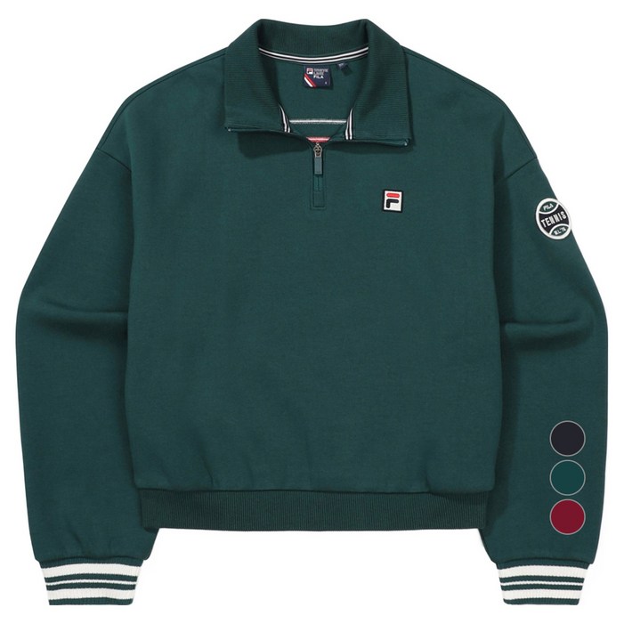 휠라 여성용 테니스 라이프 하프집업 맨투맨 FS2POF3361F