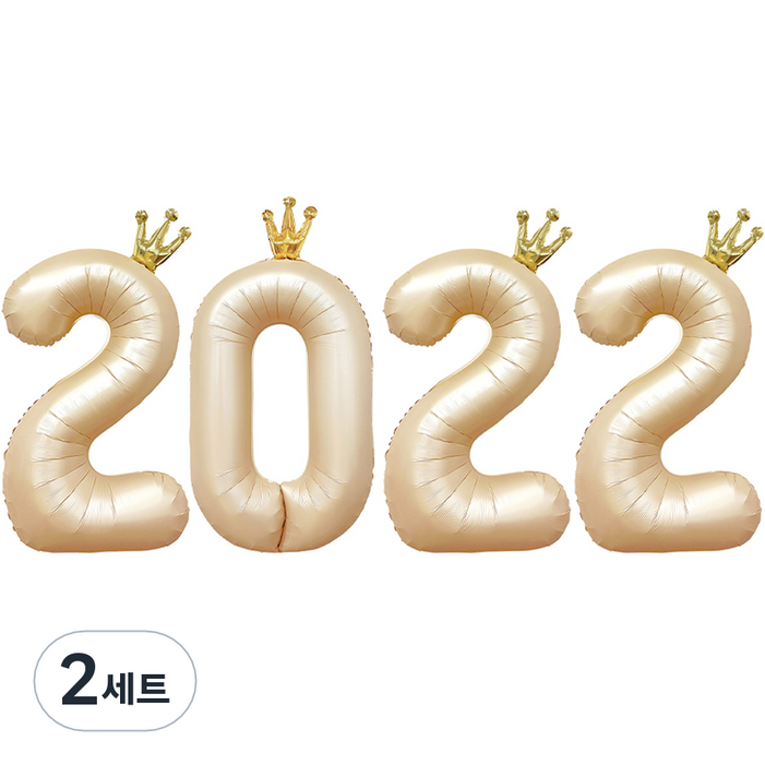 조이파티 왕관 숫자 은박풍선 90cm 2022