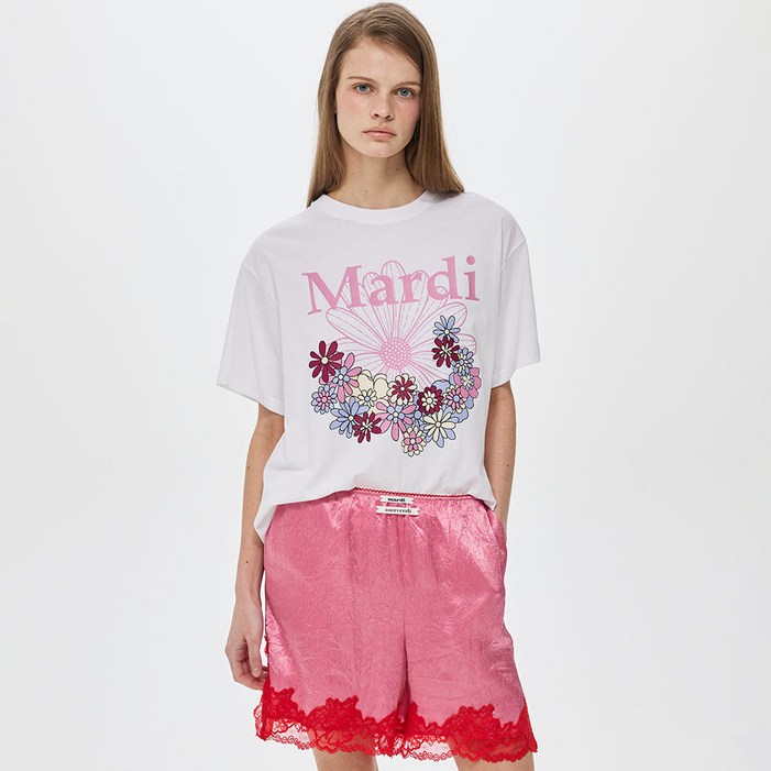 마르디메크르디 TSHIRT FLOWERMARDI JARDIN VVD_WHITE LAVENDER_FREE
