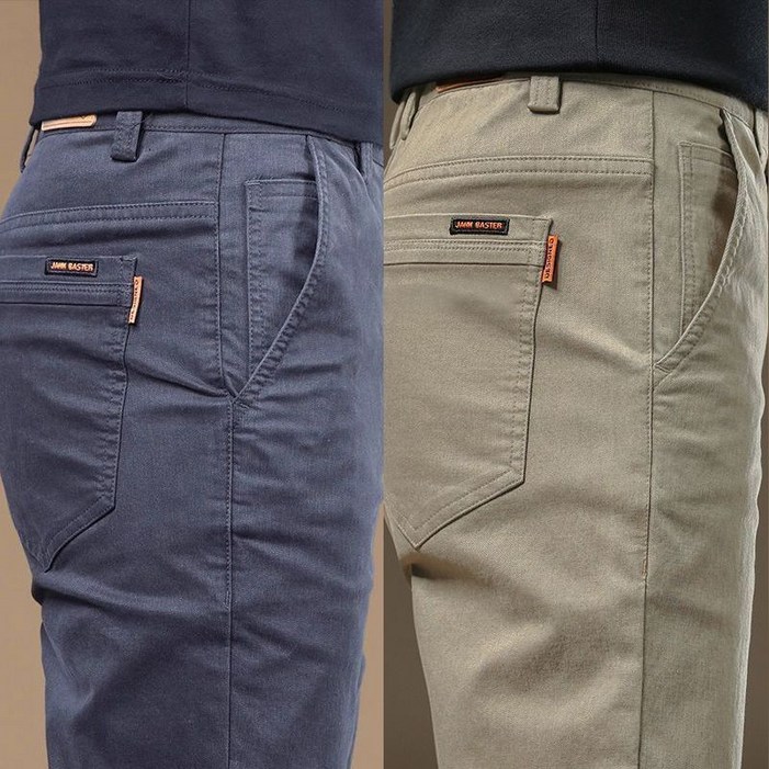 11 중년 남성 팬츠 캐주얼 봄 가을 하이웨이스트 일자 바지 루즈핏 심플 남자 작업복 팬츠 CY