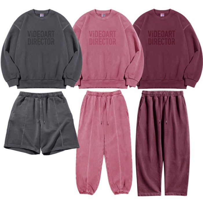 맨하탄브리즈 사계절 남녀공용 피그먼트 디렉터 맨투맨 트레이닝 셋업 3종