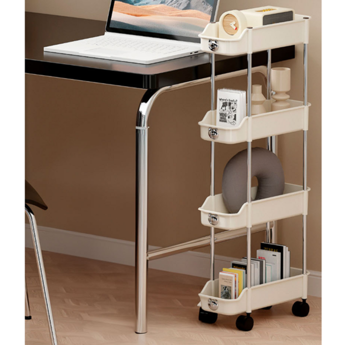 FONOW 틈새수납장 이동식 수납 카트  주방 침실 욕실 다용도수납트롤리