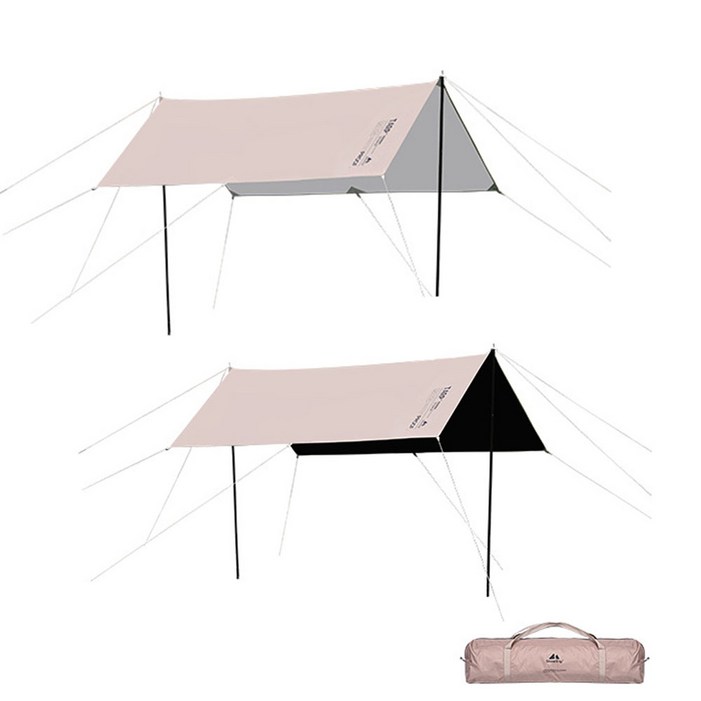 ST 캠핑 블랙코팅 실버코팅 그늘막 타프 폴대 세트