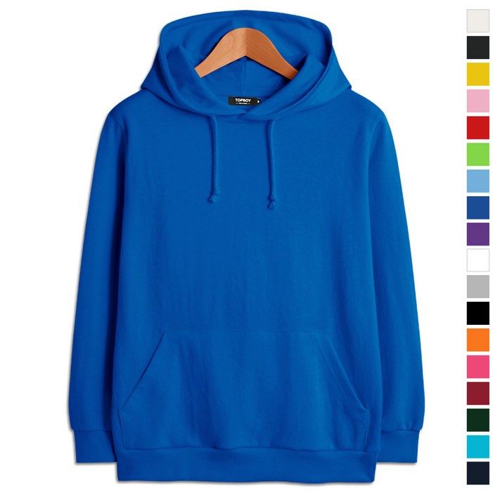 남녀공용 특양면 무지 후드티 KKA034