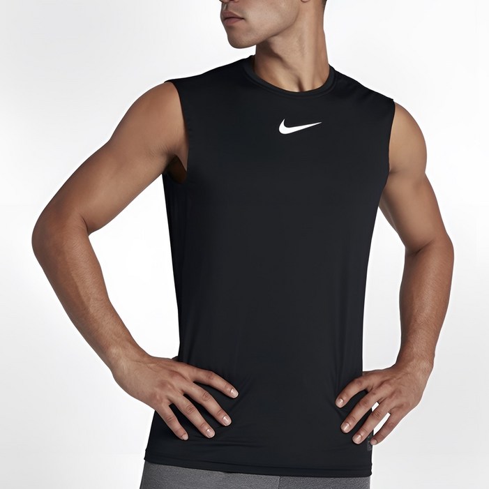 NIKE PRO 컴프레션 탑 민소매 운동복 838088-010