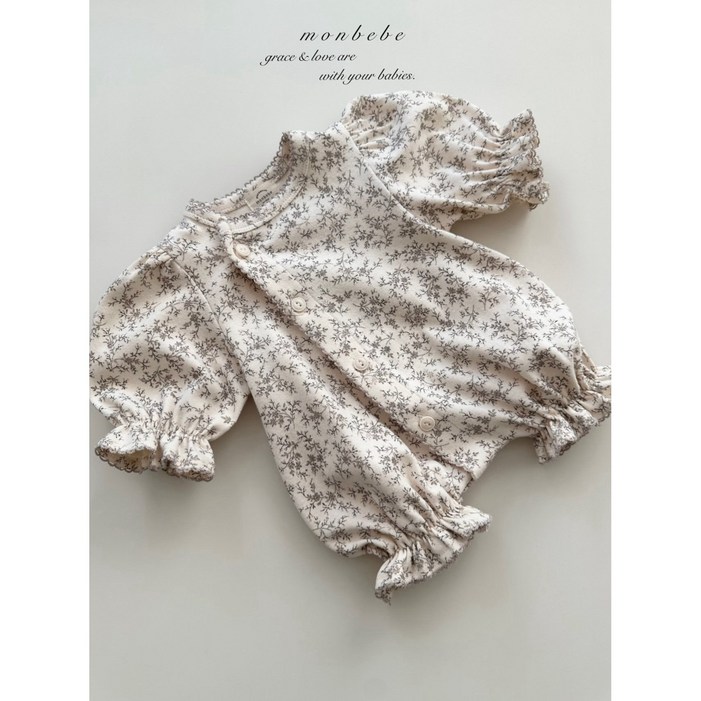 몽베베 잔꽃글로리슈트 아기바디슈트 면100%