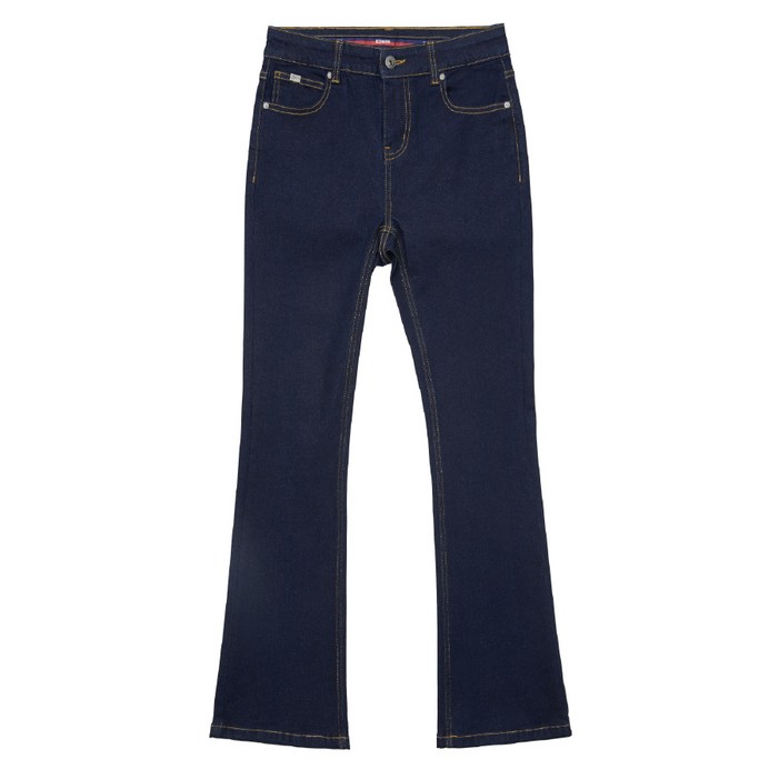 에드윈 여성 리오셀 스판 미드라이즈 부츠컷 네이비 데님 팬츠