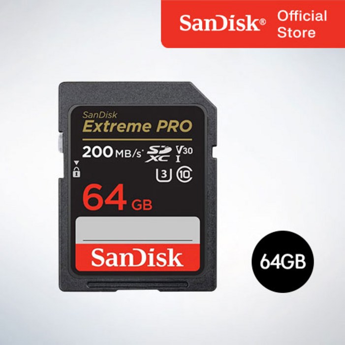 샌디스크코리아 공식인증정품 SD메모리카드 SDXC Extreme Pro 익스트림 프로 UHSI SDSDXXU 64GB 공식수입정품