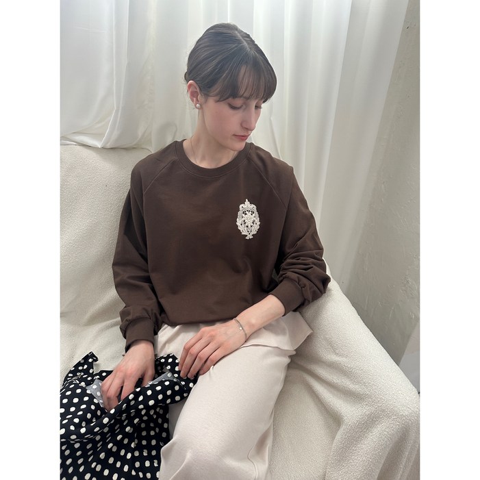 메리브MERYVE감성룩 로린레이스맨투맨 여성 맨투맨 나그랑맨투맨 3color 간절기룩