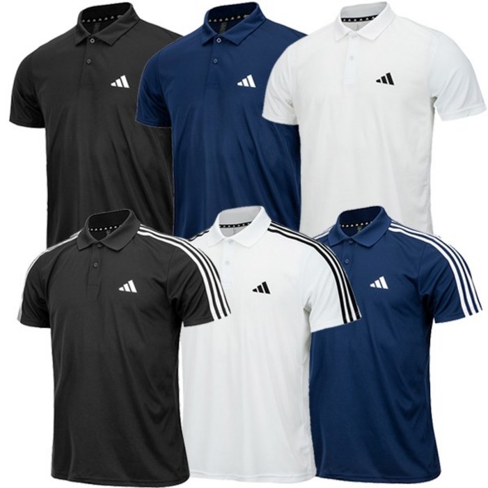 아디다스ADIDAS 골프 남성 골프웨어 반팔 카라티 면 폴리 티셔츠 단체티