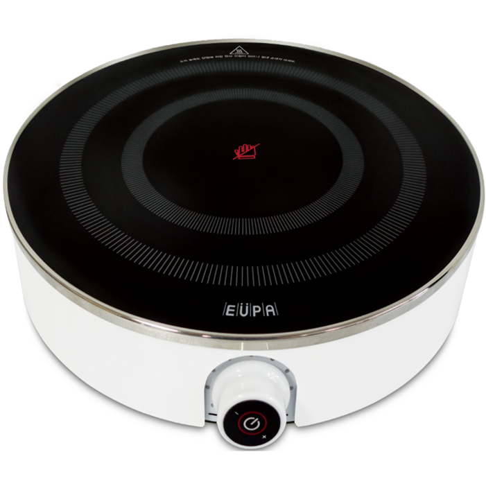 1구 인덕션 고화력 전기레인지 원형 인덕션 레인지 화이트 샤브샤브 밀키트 하이라이트 EI-2000W