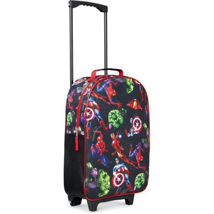 캐리어 기숙사 화물 여행용 소년용 마블 키즈 여행 가방 접이식 트롤리 핸드 러기지 캐리 온 어벤져스 바퀴 달린 손잡이 스파이더맨 소년 멀티컬러