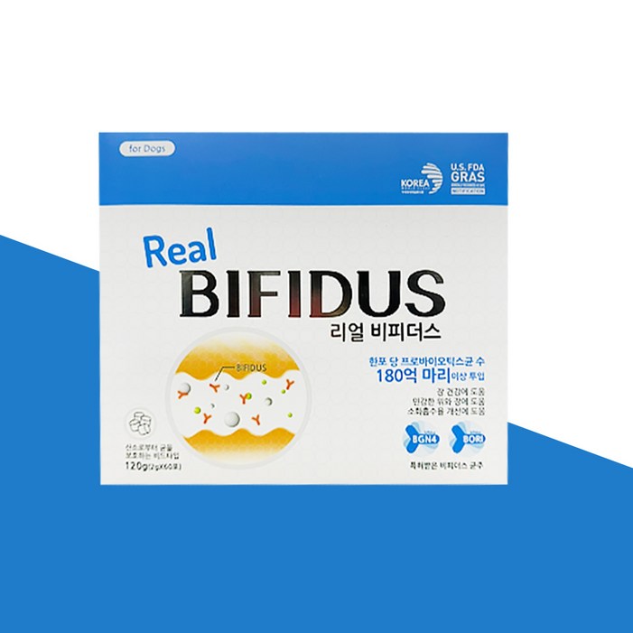 리얼비피더스 강아지 유산균 60포