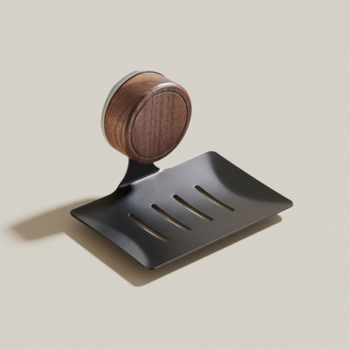 튼튼한 흡착력 무타공 진공 비누받침대