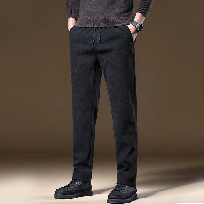 wassup  남성 바지 추동 코르덴 캐주얼 바지 밴딩팬츠 기모 일자바지
