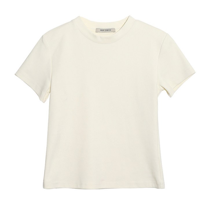 슬림핏 이너 봄 여름 여성 런던플랏 반팔티셔츠