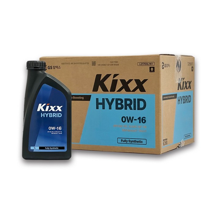 킥스 KIXX HYBRID 0W16 1리터 하이브리드 HEV 엔진오일, 3개, 0w16, 1L