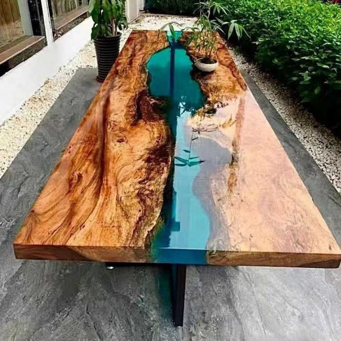 레진아트 테이블 에폭시 식탁 우드슬랩 공예 거실