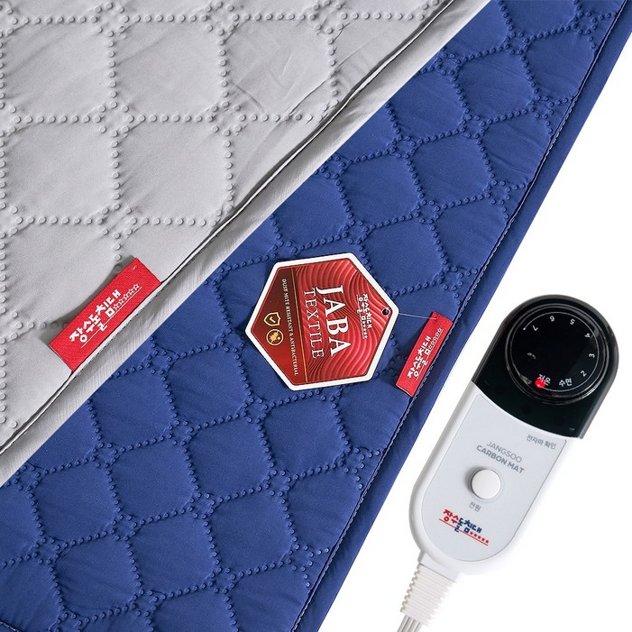 장수돌침대 국내생산 진드기 방지 세탁가능 카본 온열매트, 그레이 SS11001900mm