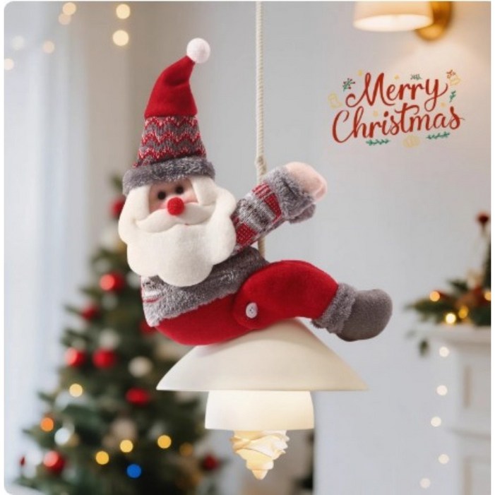 크리스마스 장식 소품 산타 눈사람 커튼 집게 OCRCTH1