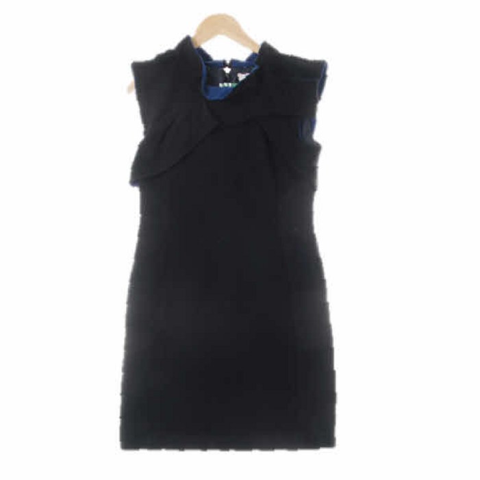 5556 sjsj 다크네이비 울혼방 빅러플넥캡소매모직원피스 7690155