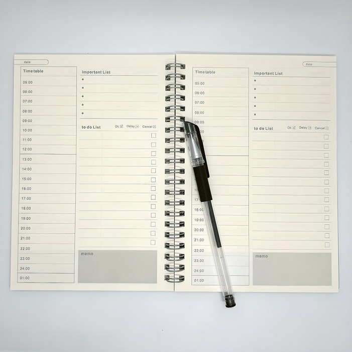 100일의 기적 타임테이블 스케줄러 노트, 100일의 기적 타임테이블 스케줄러 노트, 1