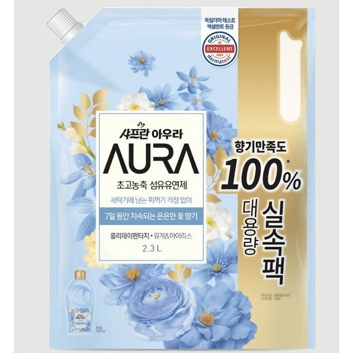 샤프란 아우라 초고농축 섬유유연제 홀리데이판타지 리필