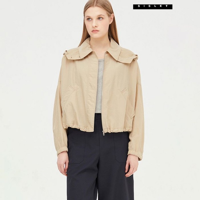 시슬리 왓슨 후드 숏 점퍼 SAJP31431