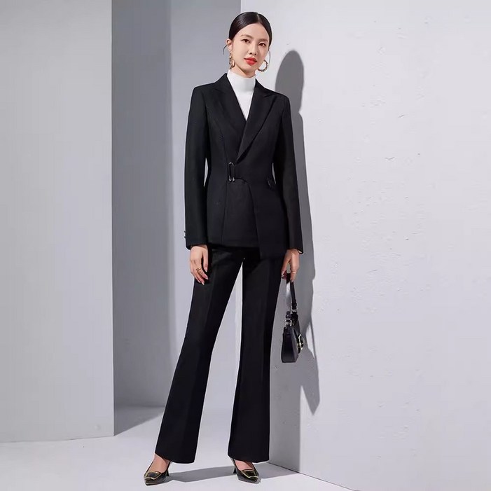 쩐쿠 여성 카라넥 캐주얼 정장 투피스 K0210