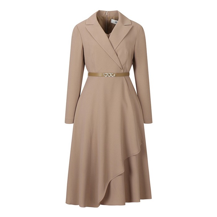 베스띠벨리 오간자 배색 벨티드 원피스BIOAC25030